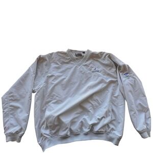 Half Moon Bay Mens Golf Windshirt Pullover XL Beige Ocean Course‎ V-Neck